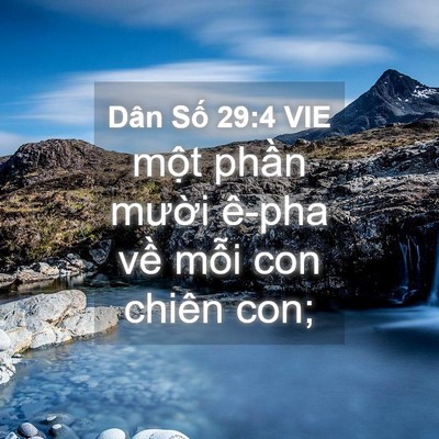 Picture 04 - Dân Số 29:4 VIE - một phần mười ê-pha về mỗi con chiên - Bible Verse Picture