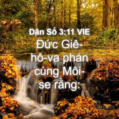 Picture 04 - Dân Số 3:11 VIE - Đức Giê-hô-va phán cùng Môi-se - Bible Verse Picture