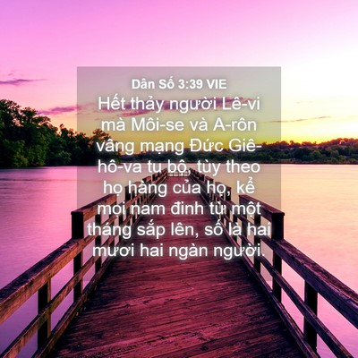 Picture 04 - Dân Số 3:39 VIE - Hết thảy người Lê-vi mà Môi-se và - Bible Verse Picture