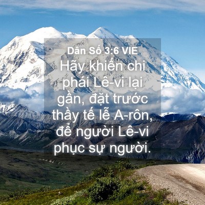Picture 04 - Dân Số 3:6 VIE - Hãy khiến chi phái Lê-vi lại gần, đặt - Bible Verse Picture