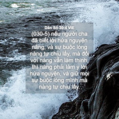 Picture 04 - Dân Số 30:4 VIE - (030-5) nếu người cha đã biết lời - Bible Verse Picture