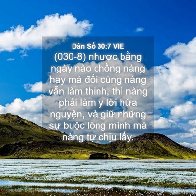 Picture 04 - Dân Số 30:7 VIE - (030-8) nhược bằng ngày nào chồng nàng - Bible Verse Picture