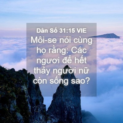 Picture 04 - Dân Số 31:15 VIE - Môi-se nói cùng họ rằng: Các ngươi - Bible Verse Picture