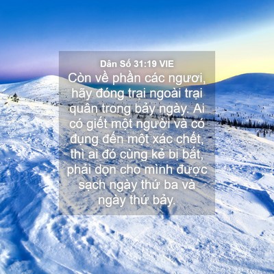 Picture 04 - Dân Số 31:19 VIE - Còn về phần các ngươi, hãy đóng trại - Bible Verse Picture