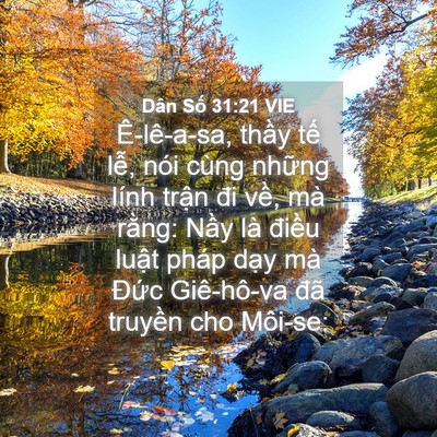 Picture 04 - Dân Số 31:21 VIE - Ê-lê-a-sa, thầy tế lễ, nói cùng những - Bible Verse Picture