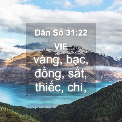 Picture 04 - Dân Số 31:22 VIE - vàng, bạc, đồng, sắt, thiếc, - Bible Verse Picture