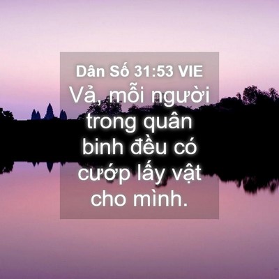Picture 04 - Dân Số 31:53 VIE - Vả, mỗi người trong quân binh đều có - Bible Verse Picture