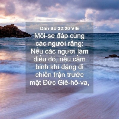 Picture 04 - Dân Số 32:20 VIE - Môi-se đáp cùng các người rằng: Nếu - Bible Verse Picture