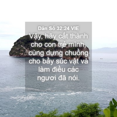 Picture 04 - Dân Số 32:24 VIE - Vậy, hãy cất thành cho con trẻ mình, - Bible Verse Picture