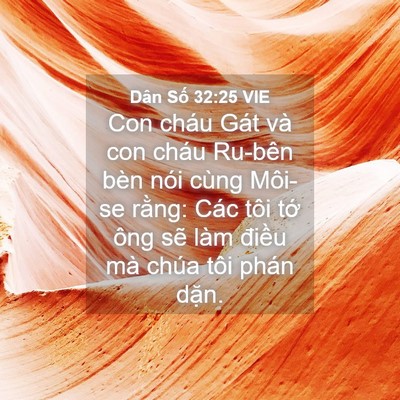 Picture 04 - Dân Số 32:25 VIE - Con cháu Gát và con cháu Ru-bên bèn nói - Bible Verse Picture