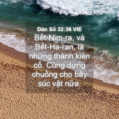 Picture 04 - Dân Số 32:36 VIE - Bết-Nim-ra, và Bết-Ha-ran, là những - Bible Verse Picture