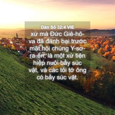 Picture 04 - Dân Số 32:4 VIE - xứ mà Đức Giê-hô-va đã đánh bại - Bible Verse Picture