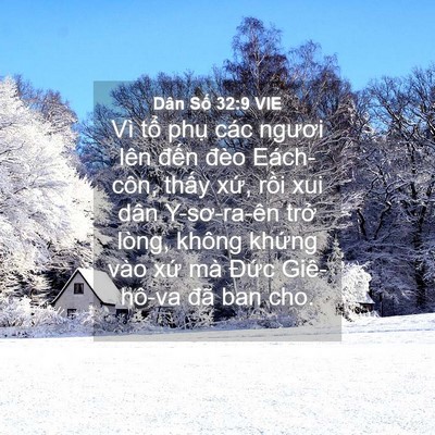 Picture 04 - Dân Số 32:9 VIE - Vì tổ phụ các ngươi lên đến đèo - Bible Verse Picture