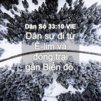 Picture 04 - Dân Số 33:10 VIE - Dân sự đi từ Ê-lim và đóng trại gần - Bible Verse Picture