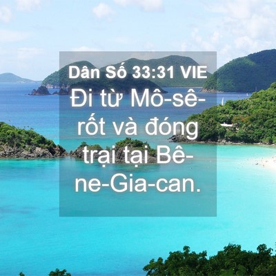 Picture 04 - Dân Số 33:31 VIE - Đi từ Mô-sê-rốt và đóng trại tại - Bible Verse Picture