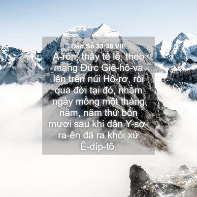 Picture 04 - Dân Số 33:38 VIE - A-rôn, thầy tế lễ, theo mạng Đức - Bible Verse Picture