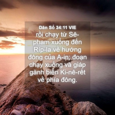 Picture 04 - Dân Số 34:11 VIE - rồi chạy từ Sê-pham xuống đến Ríp-la - Bible Verse Picture
