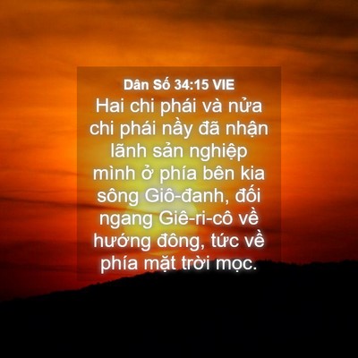Picture 04 - Dân Số 34:15 VIE - Hai chi phái và nửa chi phái nầy đã - Bible Verse Picture
