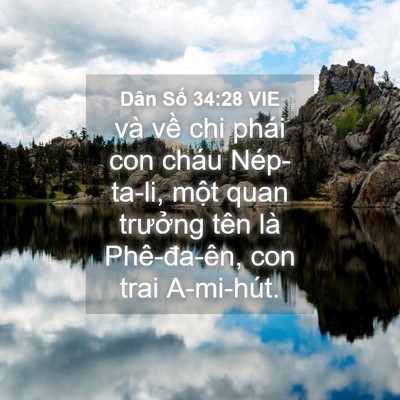 Picture 04 - Dân Số 34:28 VIE - và về chi phái con cháu Nép-ta-li, một - Bible Verse Picture