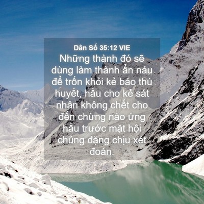 Picture 04 - Dân Số 35:12 VIE - Những thành đó sẽ dùng làm thành ẩn - Bible Verse Picture