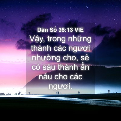 Picture 04 - Dân Số 35:13 VIE - Vậy, trong những thành các ngươi - Bible Verse Picture