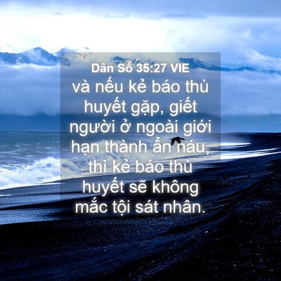 Picture 04 - Dân Số 35:27 VIE - và nếu kẻ báo thù huyết gặp, giết - Bible Verse Picture