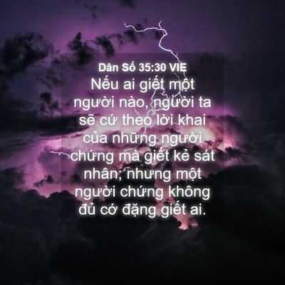 Picture 04 - Dân Số 35:30 VIE - Nếu ai giết một người nào, người ta - Bible Verse Picture
