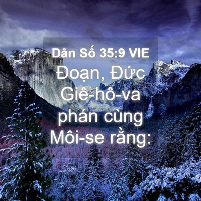 Picture 04 - Dân Số 35:9 VIE - Đoạn, Đức Giê-hô-va phán cùng Môi-se - Bible Verse Picture