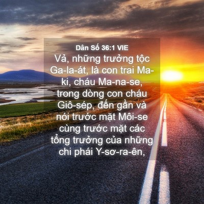 Picture 04 - Dân Số 36:1 VIE - Vả, những trưởng tộc Ga-la-át, là con - Bible Verse Picture