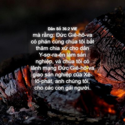 Picture 04 - Dân Số 36:2 VIE - mà rằng: Đức Giê-hô-va có phán cùng - Bible Verse Picture