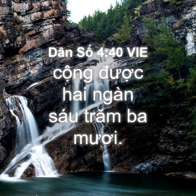 Picture 04 - Dân Số 4:40 VIE - cộng được hai ngàn sáu trăm ba - Bible Verse Picture