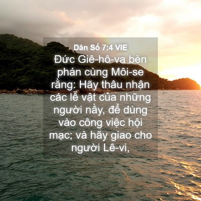 Picture 04 - Dân Số 7:4 VIE - Đức Giê-hô-va bèn phán cùng Môi-se - Bible Verse Picture