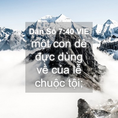 Picture 04 - Dân Số 7:40 VIE - một con dê đực dùng về của lễ - Bible Verse Picture