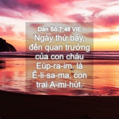 Picture 04 - Dân Số 7:48 VIE - Ngày thứ bảy, đến quan trưởng của - Bible Verse Picture