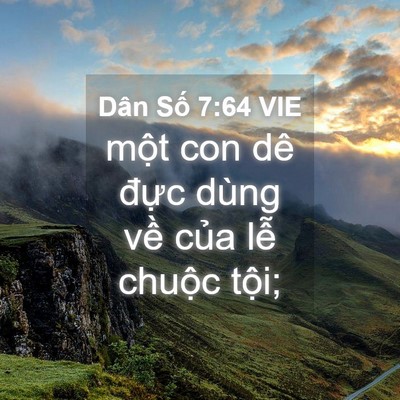 Picture 04 - Dân Số 7:64 VIE - một con dê đực dùng về của lễ - Bible Verse Picture