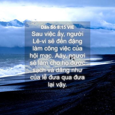 Picture 04 - Dân Số 8:15 VIE - Sau việc ấy, người Lê-vi sẽ đến - Bible Verse Picture