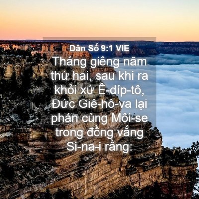 Picture 04 - Dân Số 9:1 VIE - Tháng giêng năm thứ hai, sau khi ra khỏi - Bible Verse Picture