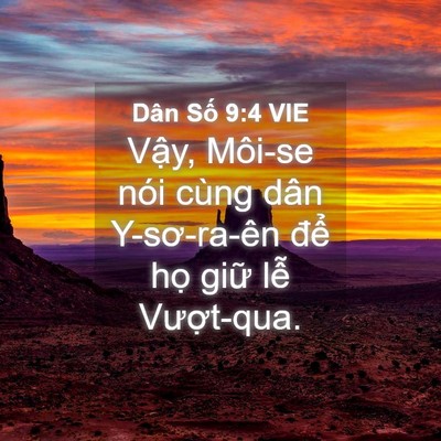 Picture 04 - Dân Số 9:4 VIE - Vậy, Môi-se nói cùng dân Y-sơ-ra-ên để - Bible Verse Picture
