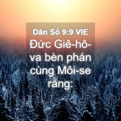 Picture 04 - Dân Số 9:9 VIE - Đức Giê-hô-va bèn phán cùng Môi-se - Bible Verse Picture