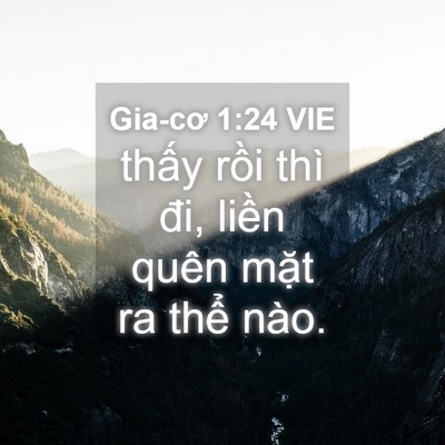 Picture 04 - Gia-cơ 1:24 VIE - thấy rồi thì đi, liền quên mặt ra - Bible Verse Picture