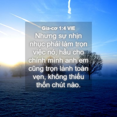 Picture 04 - Gia-cơ 1:4 VIE - Nhưng sự nhịn nhục phải làm trọn - Bible Verse Picture