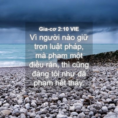 Picture 04 - Gia-cơ 2:10 VIE - Vì người nào giữ trọn luật pháp, mà - Bible Verse Picture
