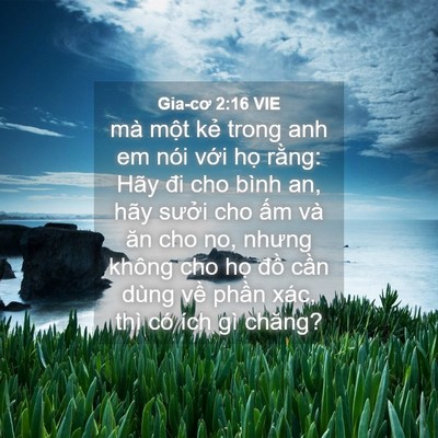 Picture 04 - Gia-cơ 2:16 VIE - mà một kẻ trong anh em nói với họ - Bible Verse Picture
