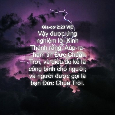 Picture 04 - Gia-cơ 2:23 VIE - Vậy được ứng nghiệm lời Kinh Thánh - Bible Verse Picture