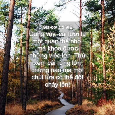Picture 04 - Gia-cơ 3:5 VIE - Cũng vậy, cái lưỡi là một quan thể - Bible Verse Picture