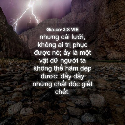 Picture 04 - Gia-cơ 3:8 VIE - nhưng cái lưỡi, không ai trị phục - Bible Verse Picture