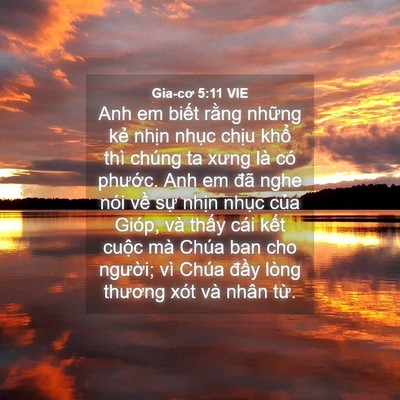 Picture 04 - Gia-cơ 5:11 VIE - Anh em biết rằng những kẻ nhịn nhục - Bible Verse Picture