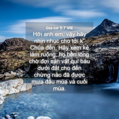 Picture 04 - Gia-cơ 5:7 VIE - Hỡi anh em, vậy hãy nhịn nhục cho tới - Bible Verse Picture