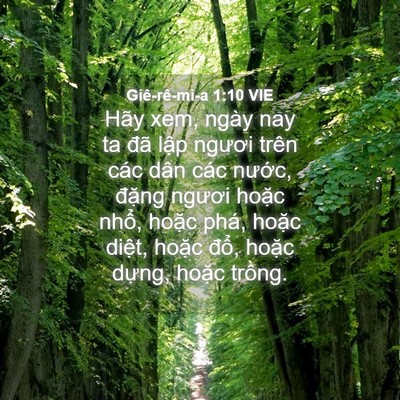 Picture 04 - Giê-rê-mi-a 1:10 VIE - Hãy xem, ngày nay ta đã lập ngươi trên - Bible Verse Picture