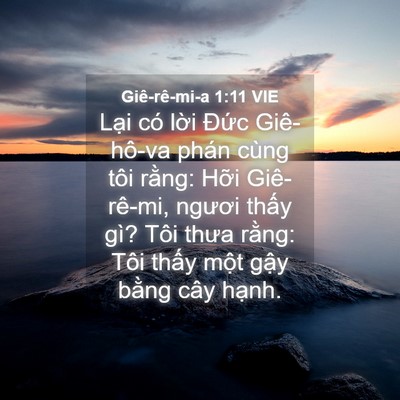 Picture 04 - Giê-rê-mi-a 1:11 VIE - Lại có lời Đức Giê-hô-va phán cùng - Bible Verse Picture